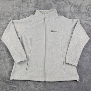 Columbia Fleece Jacket WW6439 Women's Size 1X Light Gray Benton Springs Full Zip
